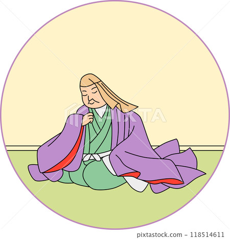 Color circular Hyakunin Isshu poems - Semimaru Color circular Hyakunin Isshu poems - Semimaru 118514611