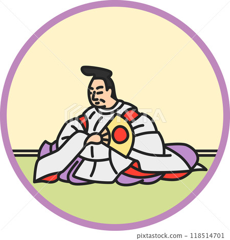 彩色圓形簡約百人一秀安秀文也 118514701