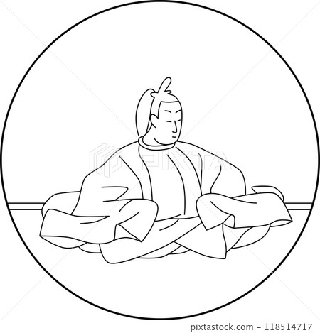 線描圓形百人一州三條右大臣 線描圓形百人一州三條右大臣 118514717