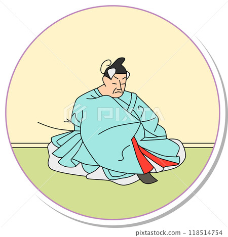 圓形百人一秀壬生正貼紙 圓形百人一秀壬生正貼紙 118514754