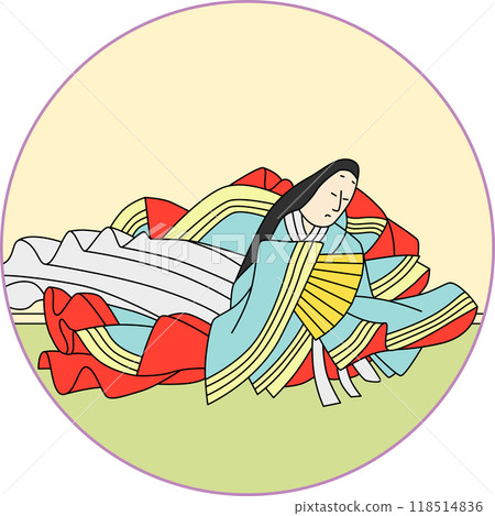 Color circular Hyakunin Isshu Ukon 118514836