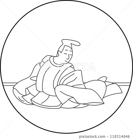 線描圓百人一州平金森 118514846