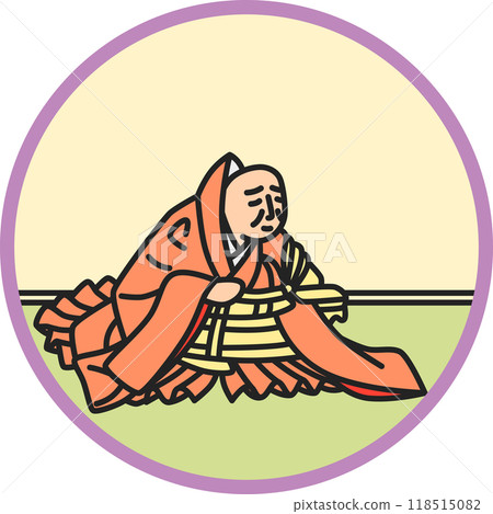 Color circular simple Hyakunin Isshu, former Daisojo Gyoson Color circular simple Hyakunin Isshu, former Daisojo Gyoson 118515082