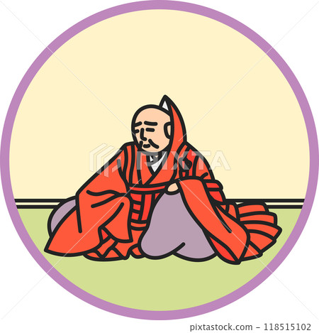 彩色圓形簡約百人一院星 118515102