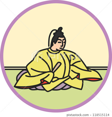 彩色圓形簡約百人一集大納言常信 彩色圓形簡約百人一集大納言常信 118515114