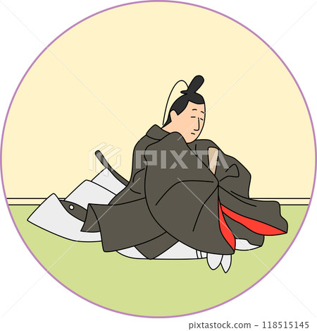 進入法勝寺之前的彩色圓形百人一州,關白大乘大臣 進入法勝寺之前的彩色圓形百人一州,關白大乘大臣 118515145