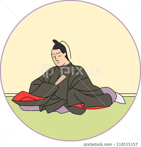 Color circular Hyakunin Isshu Minamoto no Kanemasa Color circular Hyakunin Isshu Minamoto no Kanemasa 118515157