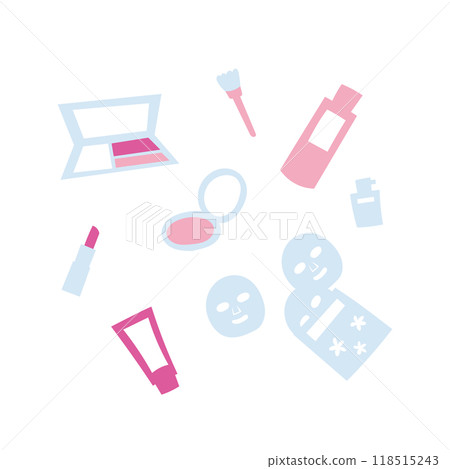 Illustration set of cosmetics Illustration set of cosmetics 118515243