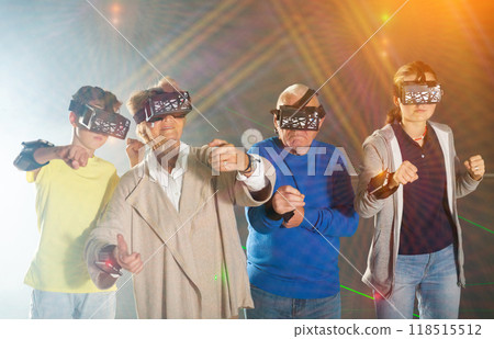 Family playing VR games together Family playing VR games together 118515512