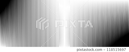 Vertical thin line halftone gradation texture. Fade straight stripe gradient background. Black striped shade pattern backdrop. Vanishing parallel stripe wallpaper for overlay, print, cover. Vector Vertical thin line halftone gradation texture. Fade straight stripe gradient background. Black striped shade pattern backdrop. Vanishing parallel stripe wallpaper for overlay, print, cover. Vector 118515697