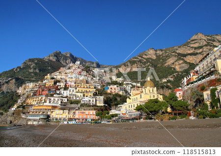 義大利南歐共和國坎帕尼亞薩萊諾省阿馬爾菲海岸世界遺產波西塔諾的城市景觀和象徵教堂 118515813