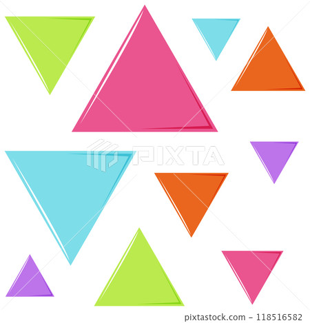 Colorful Geometric Triangle Pattern 118516582