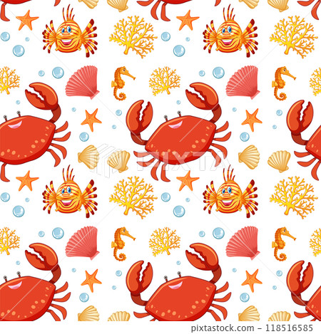 Underwater Marine Life Pattern 118516585