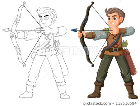Archery Man in Action 118516594