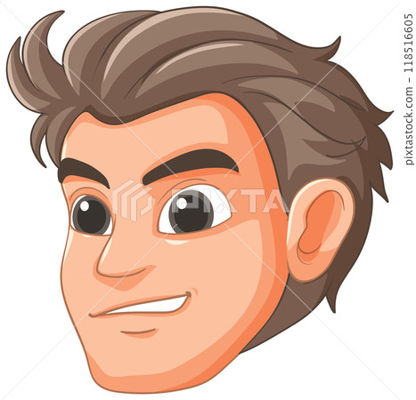 Animated Man's Face Illustration Animated Man's Face Illustration 118516605