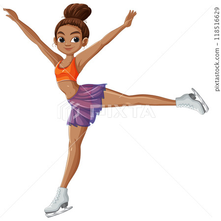 Graceful Ice Skating Girl Graceful Ice Skating Girl 118516629