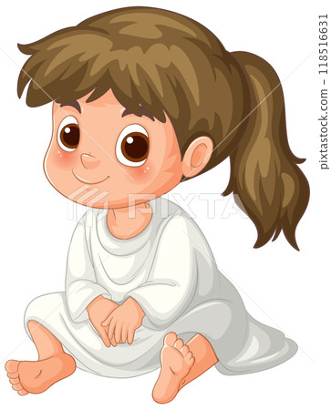 Cute Child Sitting on Floor Cute Child Sitting on Floor 118516631