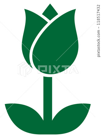 Tulip icon green 118517432