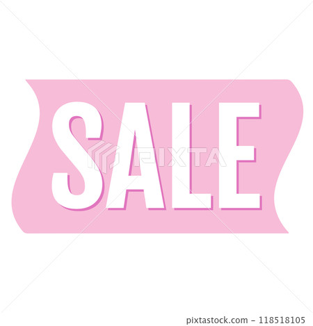 SALE pastel pink icon for online shopping, grocery shopping, supermarket, brochure, price tag, print, discount sticker, campaign badge, ad template, promotion, marketing, business, web button 118518105