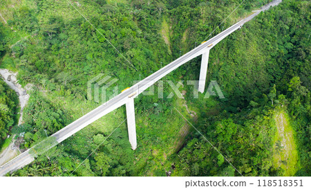 the high bridge among tropical mountains. Agas Agas bridge the high bridge among tropical mountains. Agas Agas bridge 118518351