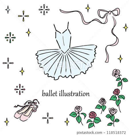 芭蕾舞插圖集彩色線條畫 芭蕾舞插圖集彩色線條畫 118518372