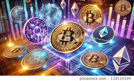Cryptocurrency images 118519104