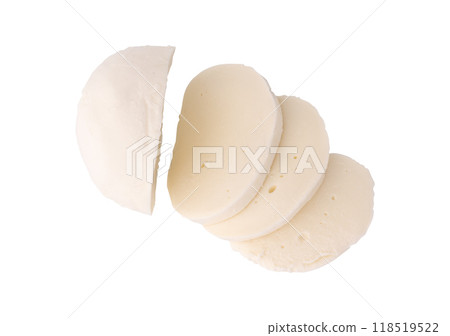 mozzarella cheese isolated on white 118519522