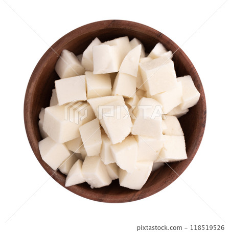mozzarella cheese isolated on white 118519526