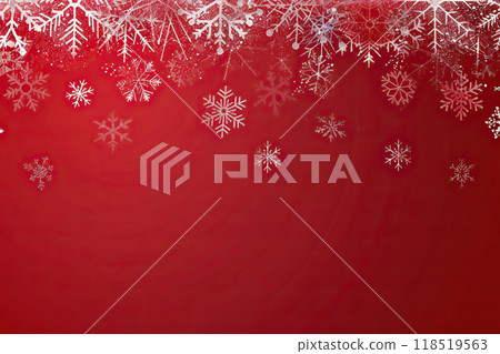 Christmas greeting card with bright winter holiday snowflake and New Year background 118519563