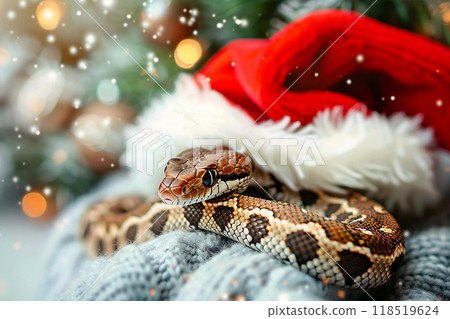 Beautiful greeting card with holiday composition for happy and joy celebrate New Year 118519624