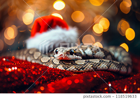 Beautiful greeting card with holiday composition for happy and joy celebrate New Year 118519633