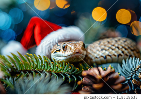 Beautiful greeting card with holiday composition for happy and joy celebrate New Year 118519635