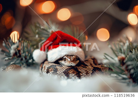 Beautiful greeting card with holiday composition for happy and joy celebrate New Year 118519636