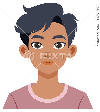 Young Man with Short Hair 118519862