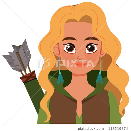 Blonde Elf Archer with Arrows Blonde Elf Archer with Arrows 118519874