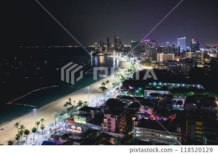 Pattaya Beach Night View 118520129