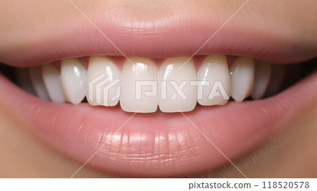 close up of beautiful teeth 118520578