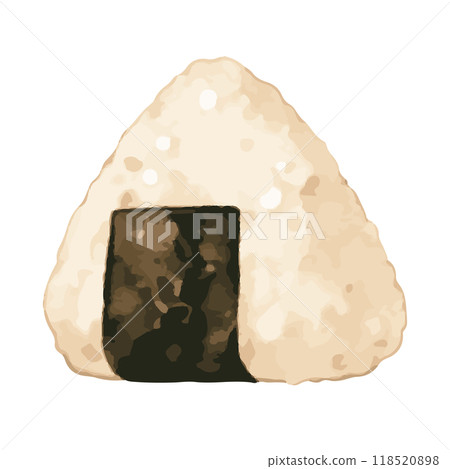 Illustration of onigiri painted in watercolor Illustration of onigiri painted in watercolor 118520898