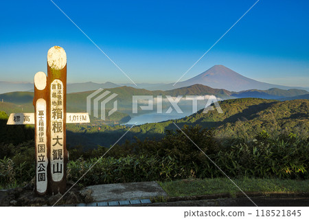 View of Mt.Fuji in autumn from Mt. Hakone, Hakone-cho, Kanagawa 118521845