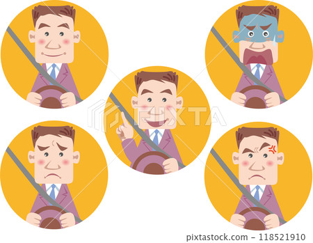 Traffic safety <Driver's emotions, businessmen, bust up> 118521910