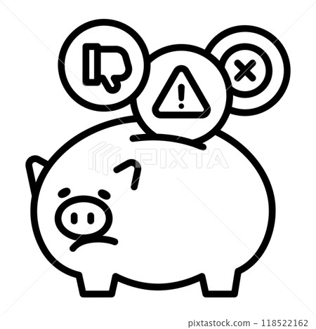 An icon representing the accumulation of negativity. 118522162