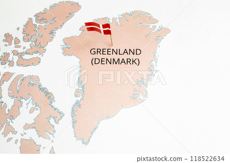 A map of Denmark with the national flag of Denmark on it A map of Denmark with the national flag of Denmark on it 118522634