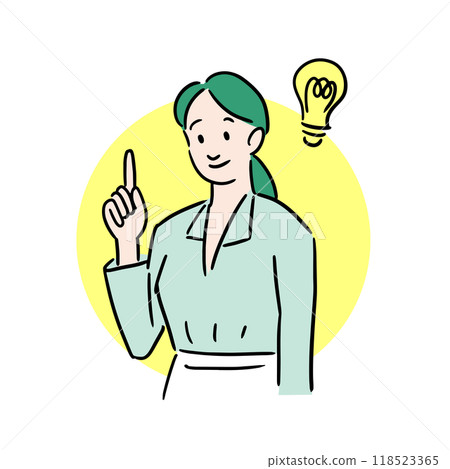 Business woman with an idea Business woman with an idea 118523365