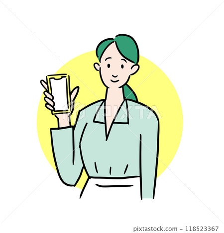 智能手機業務的女人 118523367