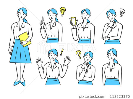 Working women vector set Working women vector set 118523370