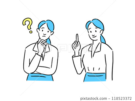 Business woman with solved doubts 118523372