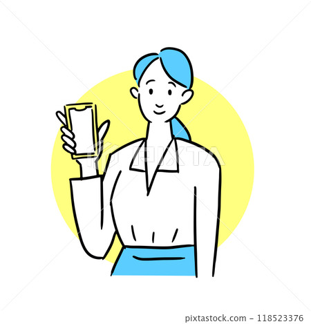 智能手機業務的女人 118523376