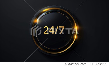 24 hours seven days concept illustration 24 hours seven days concept illustration 118523433