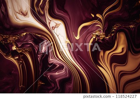 Burgundy and gold marble background. Invitation, card backdrop, banner. 118524227