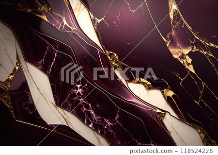 Burgundy and gold marble background. Invitation, card backdrop, banner. 118524228